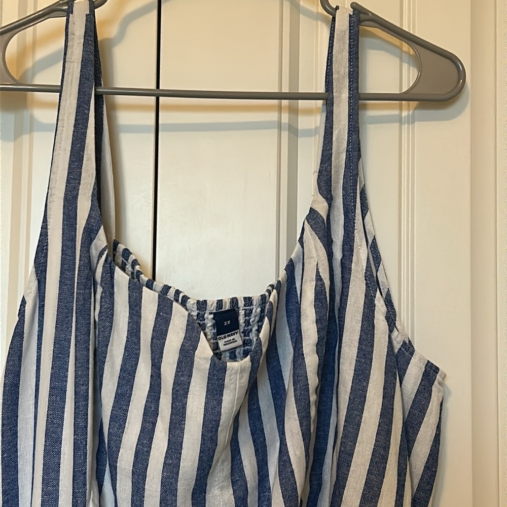Old Navy denim and White Stripe 2X dress - Picture 3 of 6